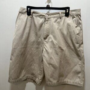 Rusty Short Mens 36 Tan Logo Pockets Casual Walking Chino